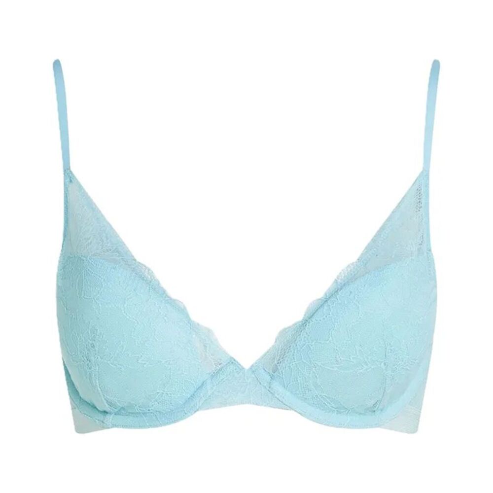 Calvin Klein Womens/Ladies Lace Lined Plunge Bra / Straw